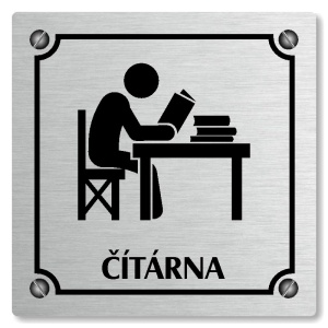 Čítárna, 100x100mm, stříbrná, Kansas